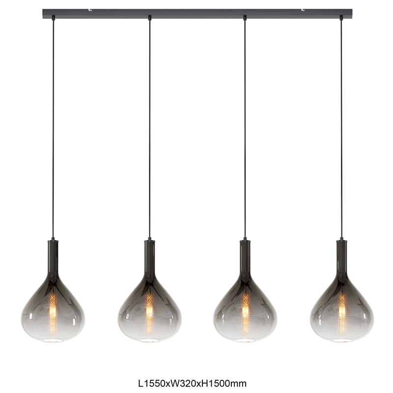 Lucide FIX - Hanglamp - Ø 10 cm - 1xE27 - Zwart
