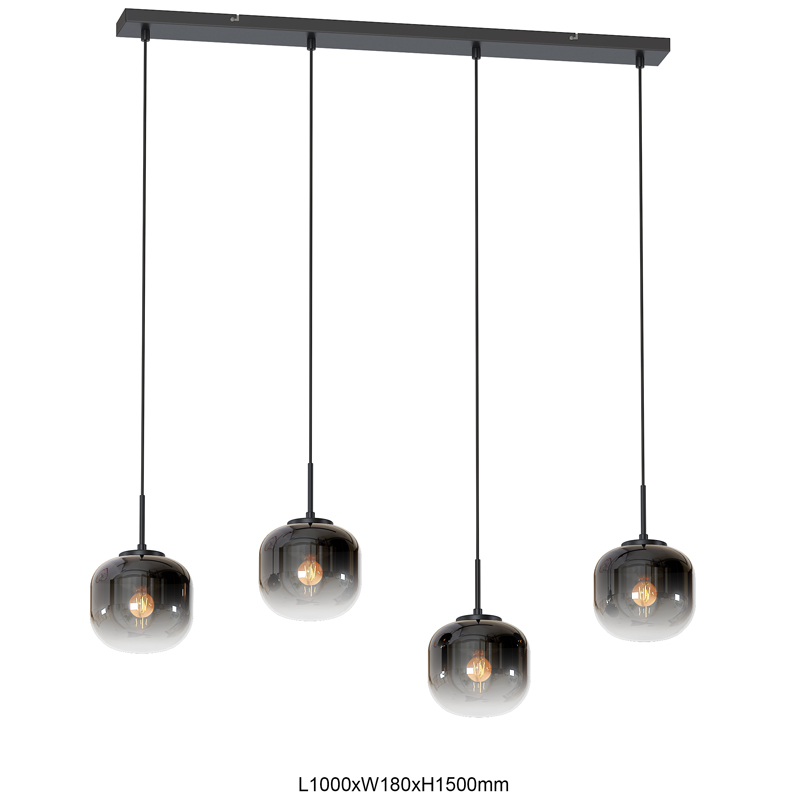 Lucide FIX - Hanglamp - Ø 10 cm - 1xE27 - Zwart